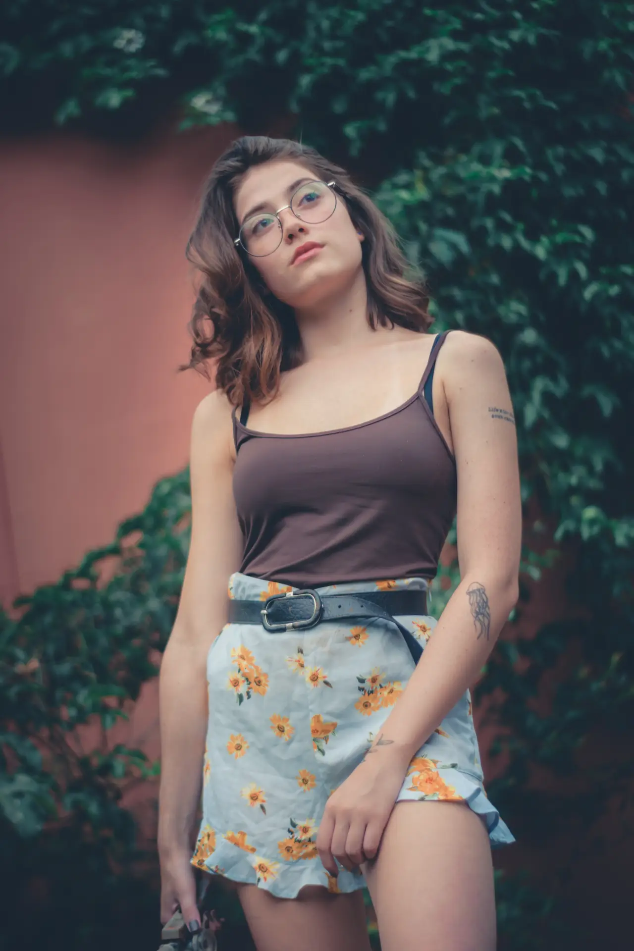 Sleeveless Solid Brown Top - Image 2